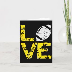 Game Day Distressed Tees Grunge Love Football Ball Card
