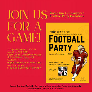 Game Day Extravaganza Football Party Invitation