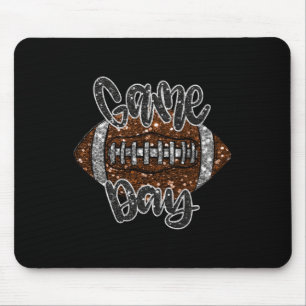 Game Day Football Bling Bling Football Lover Fall  Mouse Pad