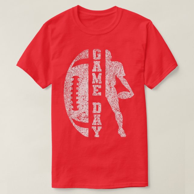 Game Day Football Cute Football Top4 T-Shirt (Design Front)
