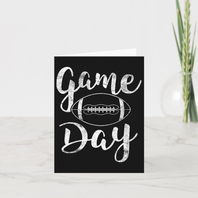 Game Day Football - Cute Football Top  Card (Front)