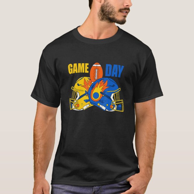 Game Day Football  Football  Football Mom Life T-Shirt (Front)