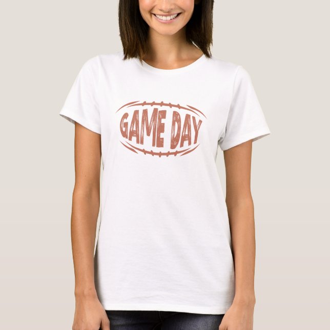 Game Day Football, Football Season T-Shirt (Front)