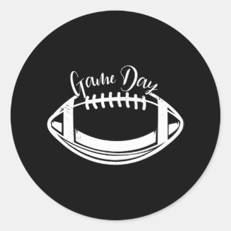 Game Day Football Game Day Vibes Football Lover Classic Round Sticker