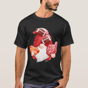 Game Day Football Gnome Mum Dad Referee Touchdown  T-Shirt