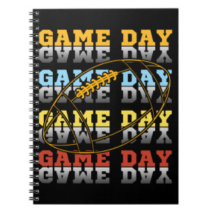 Game Day Football Lover Typography Notebook