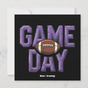 Game Day Football Player Vintage Sports Design Invitation