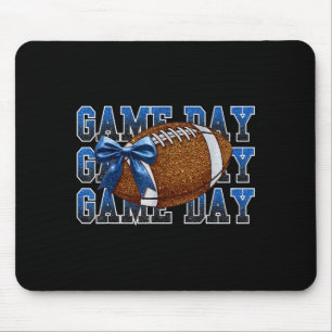 Game day football season football blue mama girl mouse pad