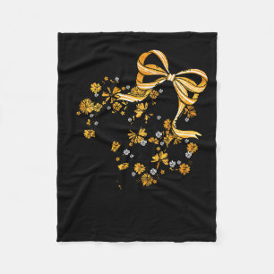 Game Day Football Season Football Mama Girl Black Fleece Blanket