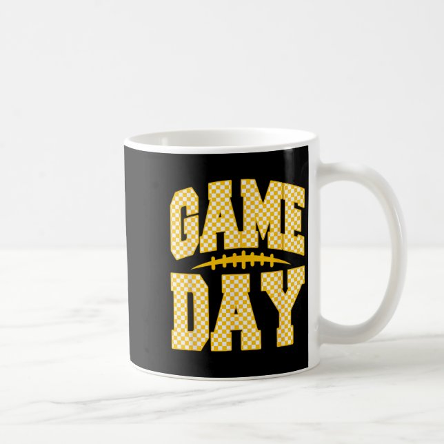 Game Day Football Season Football Mama Girl Blue G Coffee Mug (Right)
