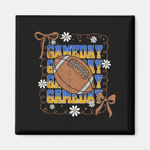 Game Day Football Season Football Mama Girl Blue G Magnet
