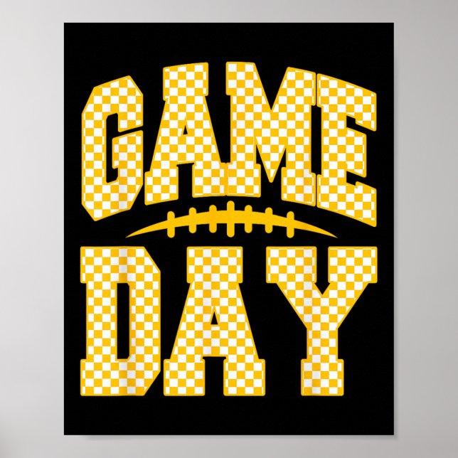 Game Day Football Season Football Mama Girl Blue G Poster (Front)