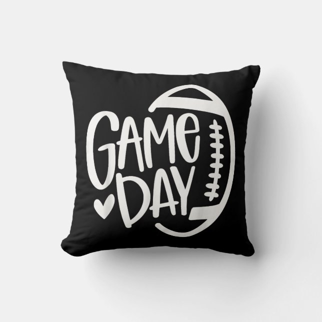 Game Day Football Season Funny Men Women Team Spor Cushion (Front)