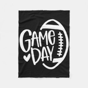Game Day Football Season Funny Men Women Team Spor Fleece Blanket