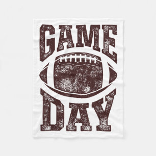Game Day Football Season Funny Men Women Team Spor Fleece Blanket