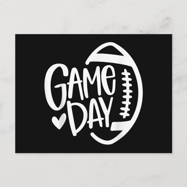 Game Day Football Season Funny Men Women Team Spor Holiday Postcard (Front)