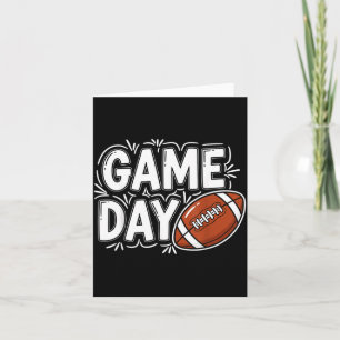 Game Day Football Sports Fans Funny Youth Kids Card