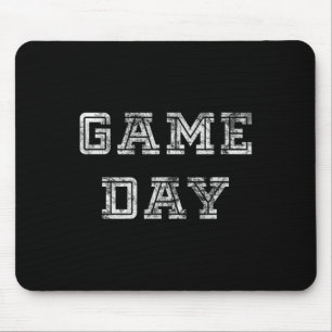 Game Day Football T Shirt Men Women Kids Retro Gra Mouse Pad