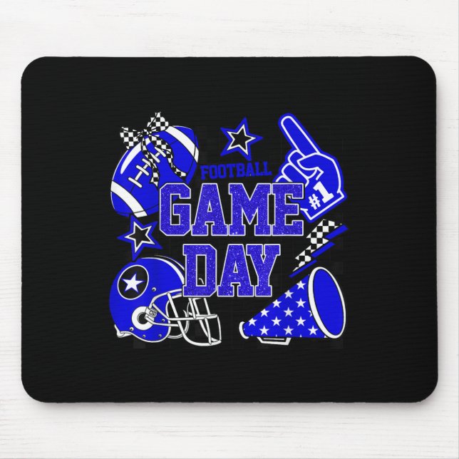 Game Day Football Touchdown Season Girly Team Srit Mouse Pad (Front)