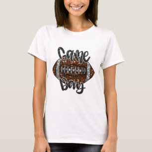 Game Day Footbyll Bling Bling Footbyll Lover Fall T-Shirt