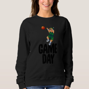 Game Day Gnome  Basketball Game Celebration Women Sweatshirt