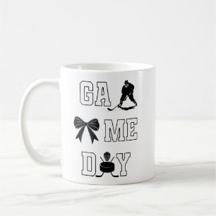 Game Day Hockey Distressed Letters  Coffee Mug
