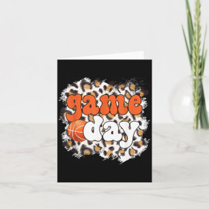 Game Day Leopard Basball Game Day Card