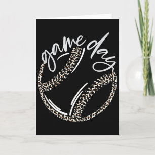 Game Day Leopard Print Sell Softll Sports Outfit Card