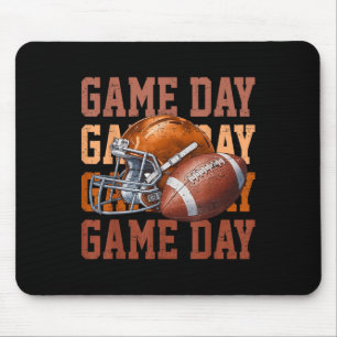 Game Day Retro Football Touchdown Season Football Mouse Pad