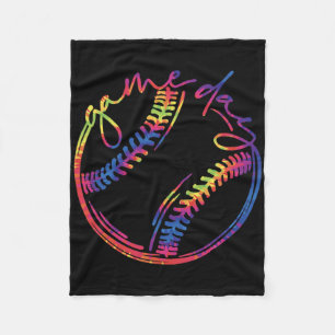 Game Day Sell Life Softll Life Tie Dye Mothers Day Fleece Blanket