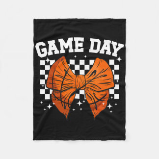 Game Day Sketll Bow Sketll Game Day Fleece Blanket