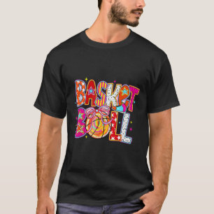 Game Day Sketll Coquette Bow Softll Colorful Lover T-Shirt
