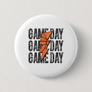 Game Day Sketll Lightning Bolt Sketll Mom Dad Kid 6 Cm Round Badge