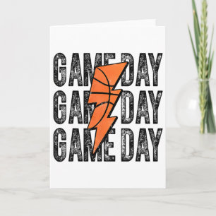 Game Day Sketll Lightning Bolt Sketll Mum Dad Kid Card