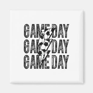 Game Day Soccer Lightning Bolt Soccer Mom Dad Boy  Magnet