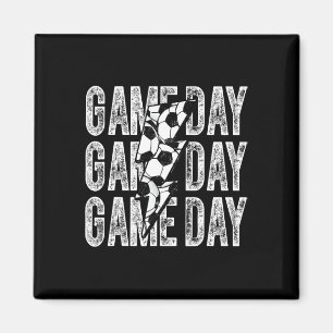 Game Day Soccer Lightning Bolt Soccer Mom Dad Boy Magnet