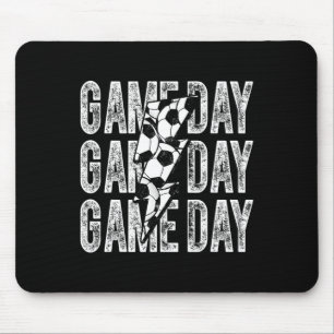 Game Day Soccer Lightning Bolt Soccer Mom Dad Boy Mouse Pad
