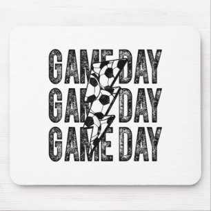 Game Day Soccer Lightning Bolt Soccer Mom Dad Boy  Mouse Pad