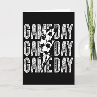 Game Day Soccer Lightning Bolt Soccer Mum Dad Boy  Card