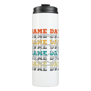 Game Day Soccer Lover Colour Typography Thermal Tumbler