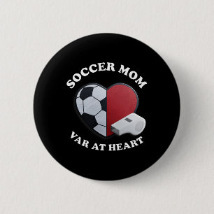 Game Day Soccer Mom – 3d Heart And Ll Design 6 Cm Round Badge