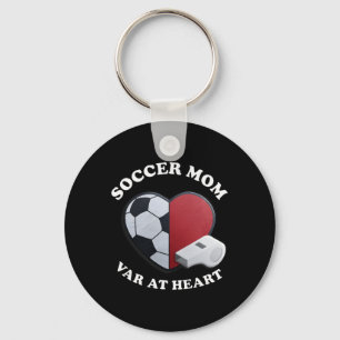 Game Day Soccer Mum – 3d Heart And Ll Design Key Ring