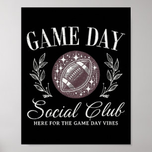 Game Day Social Club American Football Game Day Th Poster