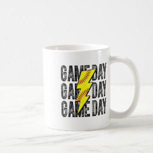 Game Day Softll Lightning Bolt Softll Mom Dad Girl Coffee Mug