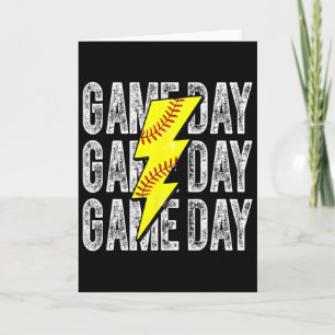 Game Day Softll Lightning Bolt Softll Mum Dad Girl Card