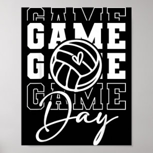 Game Day Sports Game Day Volleyball Poster