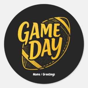 Game Day Thanksgiving Football Season Design Perfe Classic Round Sticker