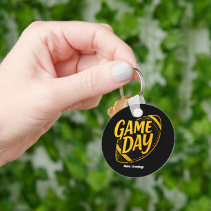 Game Day Thanksgiving Football Season Design Perfe Key Ring