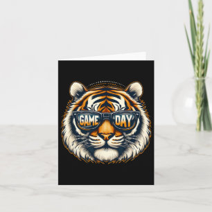 Game Day Thanksgiving Tiger Cool Touchdown America Card