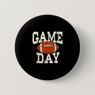 Game day touchdown american football for men women 6 cm round badge